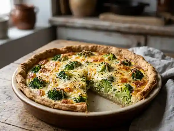 Tarte croustillante brocoli et amandes - Photo de présentation