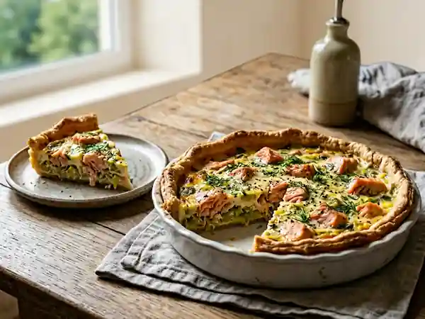 Tarte Croustillante Saumon et Poireaux Confits - Photo de présentation