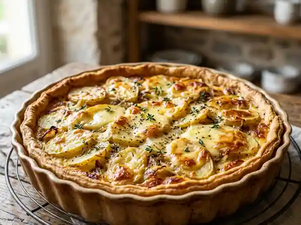 Tarte Fondante au Munster et Rattes - Photo de présentation