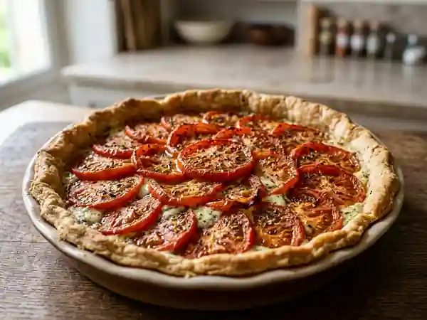 Tarte tomate boursin croustillante et fondante - Photo de présentation