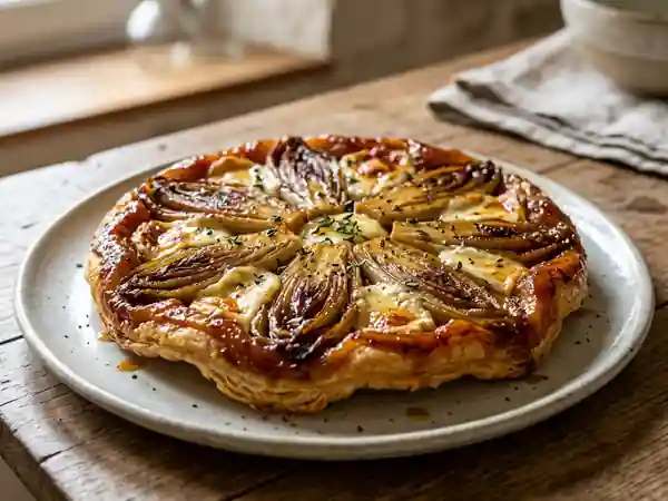 Tarte Tatin aux Endives Caramélisées et Chavignol Fondant - Photo de présentation