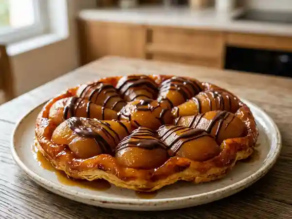 Tarte Tatin aux Poires et Chocolat Fondant - Photo de présentation