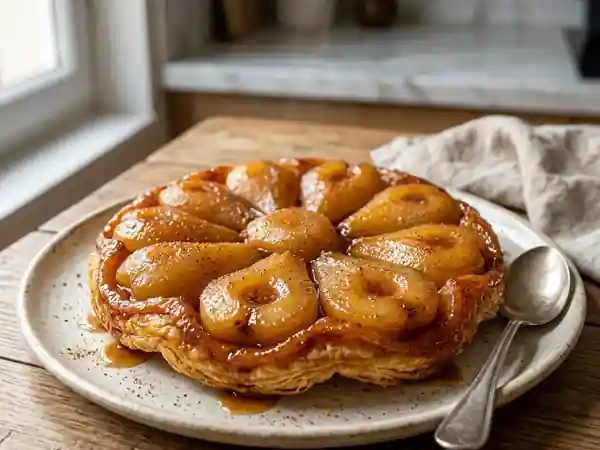 Tarte Tatin aux Poires et Épices : Dessert Fondant et Parfumé - Photo de présentation