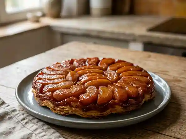Tatin aux pommes fondantes et caramel ambré - Photo de présentation