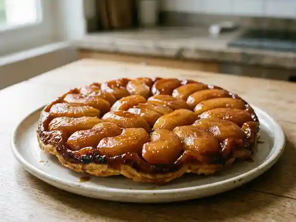 Tarte Tatin fondante au caramel ambré - Photo de présentation
