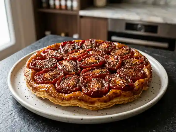 Tarte tatin aux tomates caramélisées : recette facile et gourmande - Photo de présentation