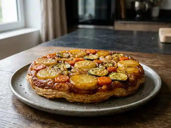 Tarte Tatin de Légumes Caramélisés : Recette Facile et Savoureuse - Photo de présentation