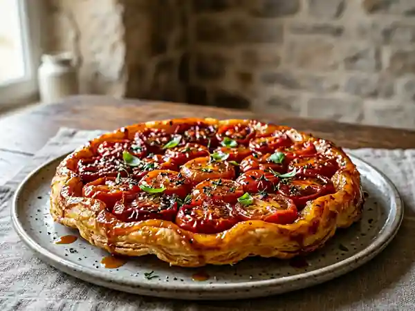 Tarte Tatin de Tomates Fondantes et Caramélisées - Photo de présentation