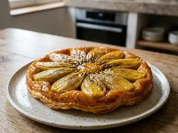 Tarte tatin d'endives au curry : recette gourmande et savoureuse - Photo de présentation