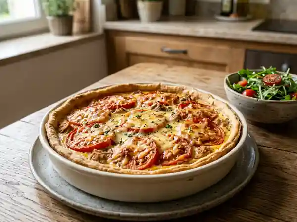 Tarte thon tomate à la moutarde fondante - Photo de présentation
