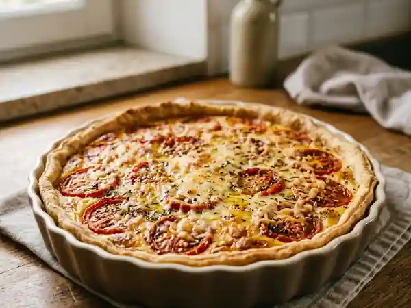 Tarte Tomate Fondante et Fromage Gratiné - Photo de présentation