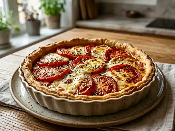 Tarte tomate mozzarella maison : recette facile et gourmande - Photo de présentation