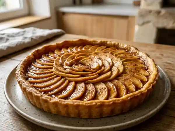 Tarte fondante aux pommes et vergeoise brune - Photo de présentation