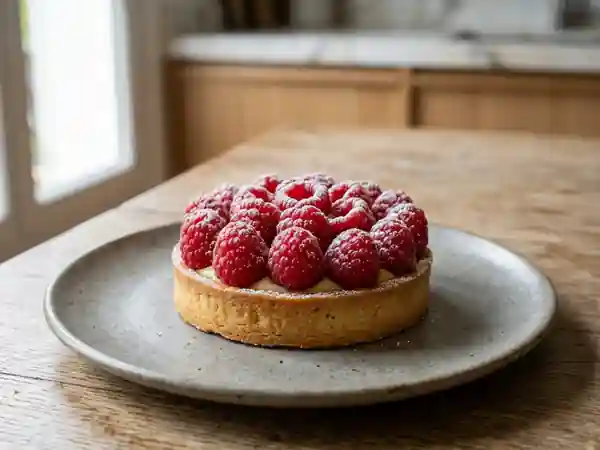 Tartelette framboise et crème fondante - Photo de présentation