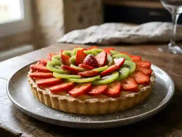 Tartelette Fraise Kiwi Fondante et Sablée - Photo de présentation