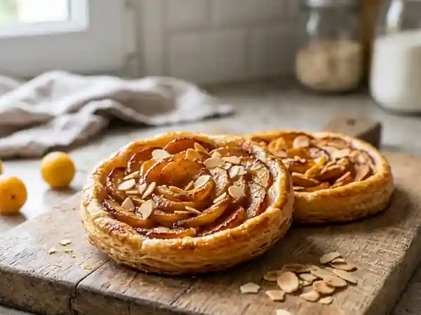 Tartelettes pétales aux mirabelles fondantes - Photo de présentation
