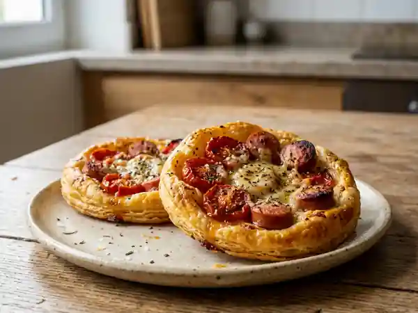 Tartelettes croustillantes tomates et knacks - Photo de présentation