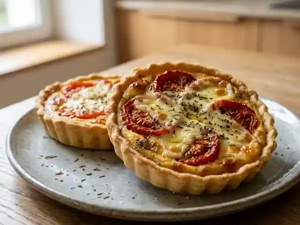 Tartelettes gourmandes au saint-nectaire et tomate fraîche - Photo de présentation