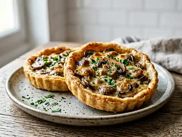 Tartelettes aux champignons fondantes - Photo de présentation