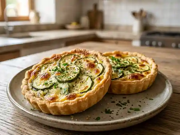 Tartelettes savoureuses à la courgette et au boursin - Photo de présentation