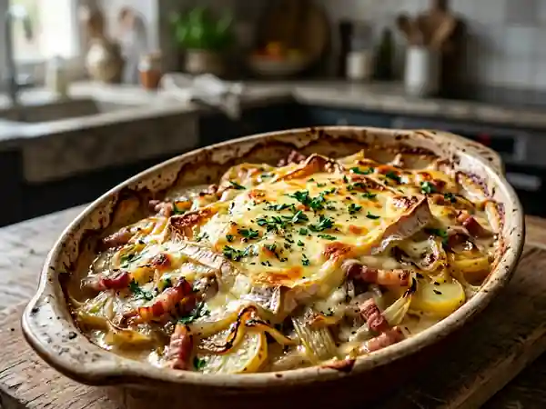 Tartiflette d'endives crémeuse au Reblochon - Photo de présentation