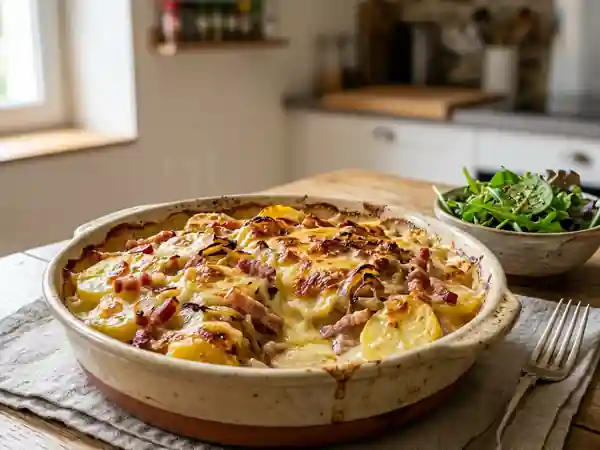 Tartiflette crémeuse au reblochon ou cancoillotte - Photo de présentation