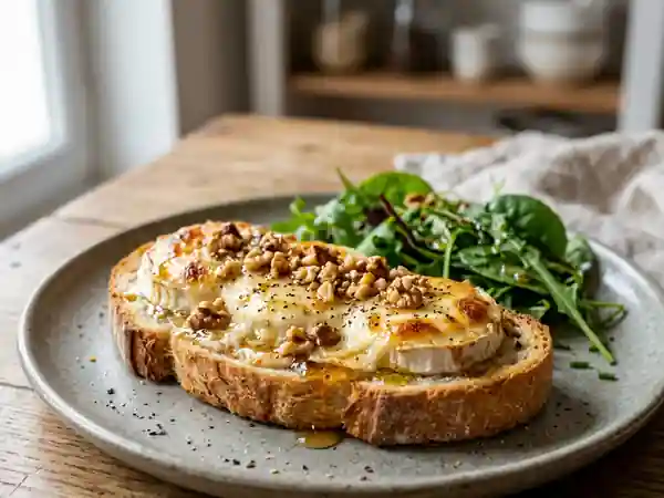 Tartine Chèvre Miel et Noix Gratinée - Photo de présentation