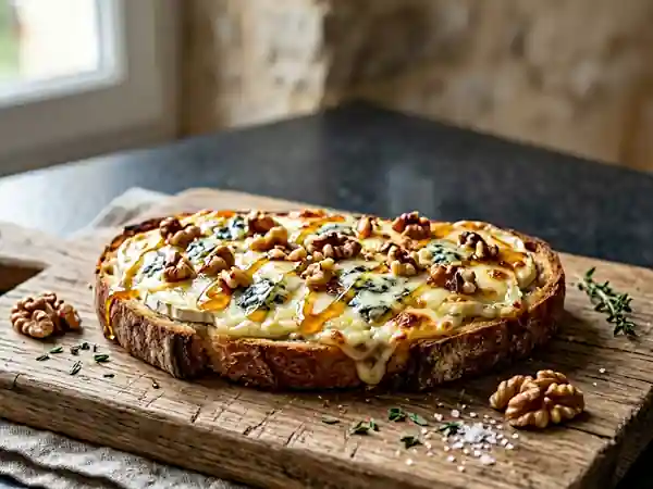Tartine Croustillante Chèvre, Bleu et Miel - Photo de présentation