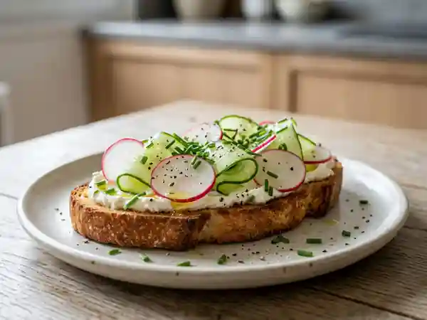 Tartine printanière gourmande au Carré Frais - Photo de présentation