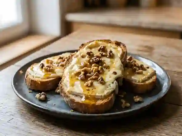 Tartines au Camembert rôti et miel - Photo de présentation