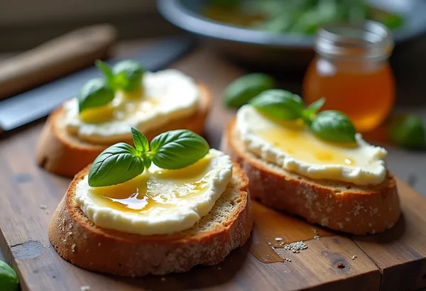 Tartines estivales au chèvre frais et miel : recette rapide et gourmande