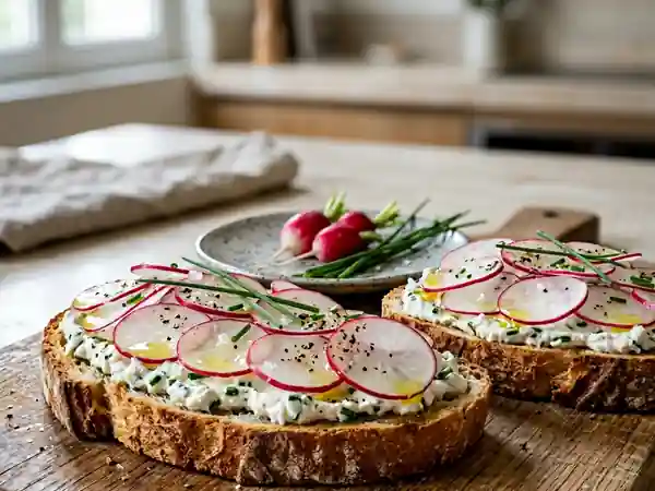 Tartines au Fromage Blanc et Radis - Photo de présentation