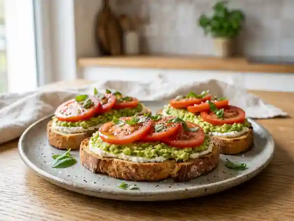 Tartines Avocat et Fromage Frais Croustillantes - Photo de présentation