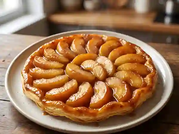 Tatin aux pommes fondantes et caramel ambré - Photo de présentation