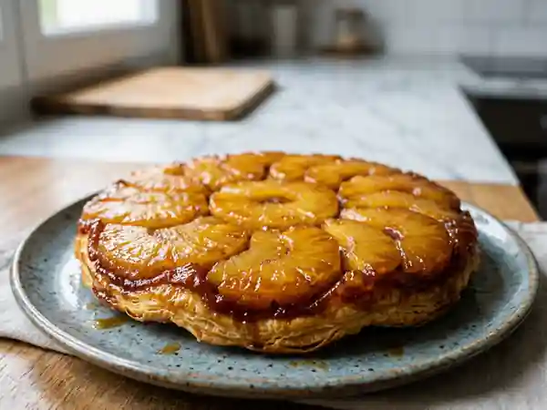 Tatin d'ananas caramélisé au beurre salé - Photo de présentation