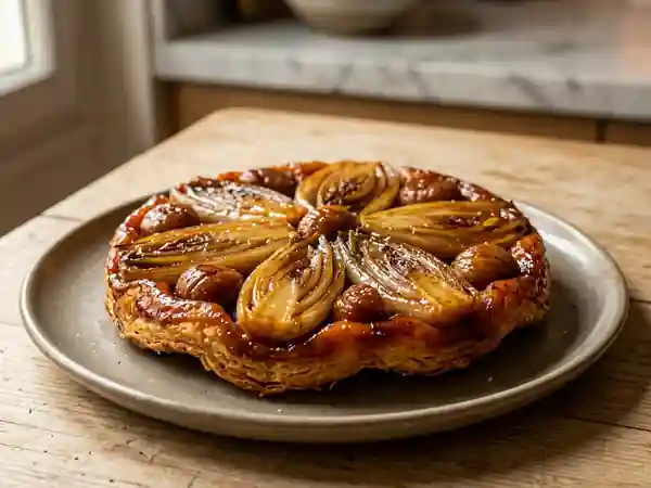 Tatin d'endives aux marrons : fondante et dorée - Photo de présentation