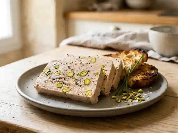 Terrine d'anguille fumée aux pistaches, recette gourmande et raffinée - Photo de présentation