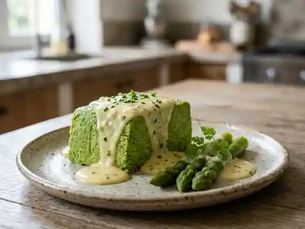 Terrine d'asperges fondante et beurre blanc - Photo de présentation