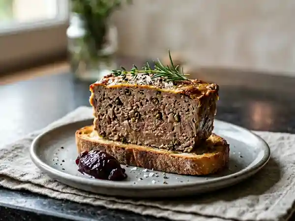 Terrine de faisan au poivre vert et rhum : recette gourmande et raffinée - Photo de présentation