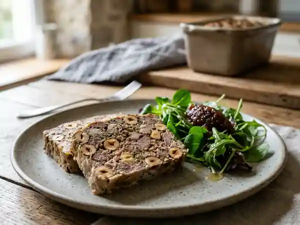 Terrine de faisan fondante aux noisettes - Photo de présentation
