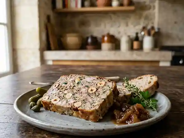 Terrine de lapin au croquant de noisettes - Photo de présentation