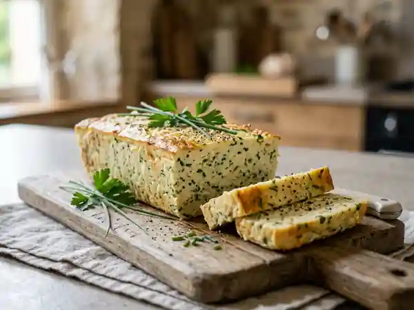 Terrine de ricotta crémeuse aux herbes fraîches - Photo de présentation