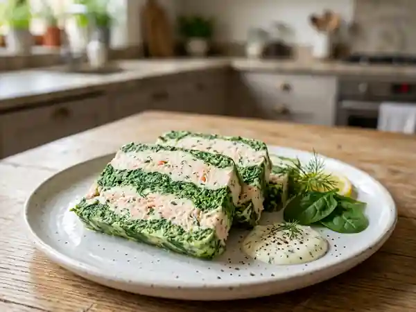 Terrine fondante truite et épinards - Photo de présentation