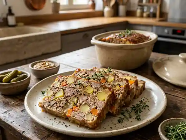 Terrine de veau fondante au cidre et légumes de saison - Photo de présentation