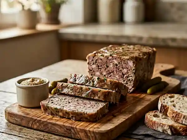 Terrine campagnarde fondante au veau et porc - Photo de présentation