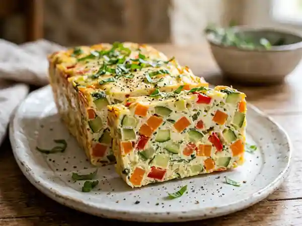 Terrine estivale aux légumes frais et fromage frais - Photo de présentation