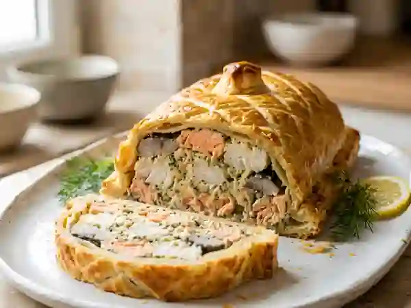 Terrine feuilletée au trio de poissons - Photo de présentation