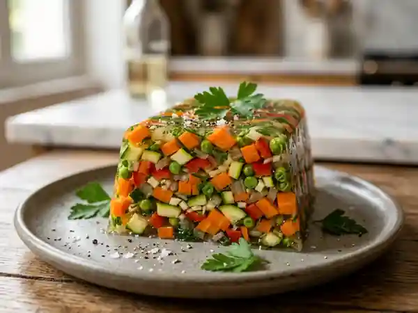 Terrine de légumes croquants au persil - Photo de présentation