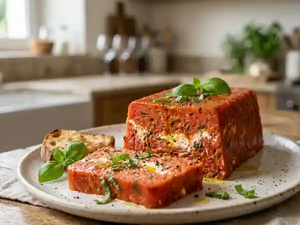 Fraîcheur de tomate et Carré Frais au basilic - Photo de présentation