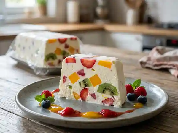 Terrine givrée au trio de fruits frais - Photo de présentation
